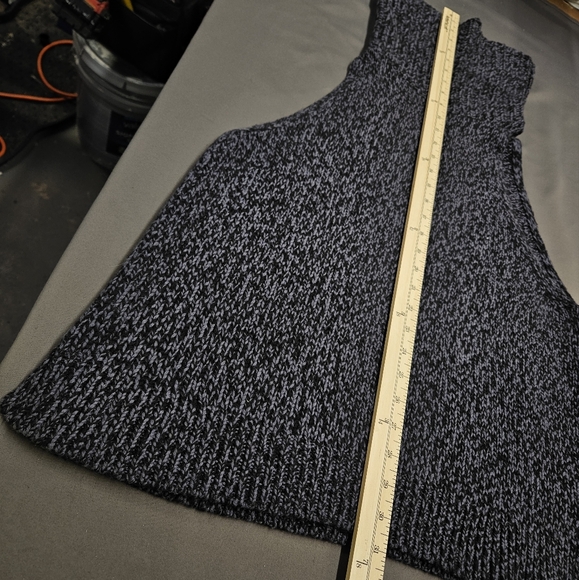 Madewell Sleeveless Knit Sweater Women's XL Blue Cowl Neck Pullover Wool Blend - Picture 6 of 8